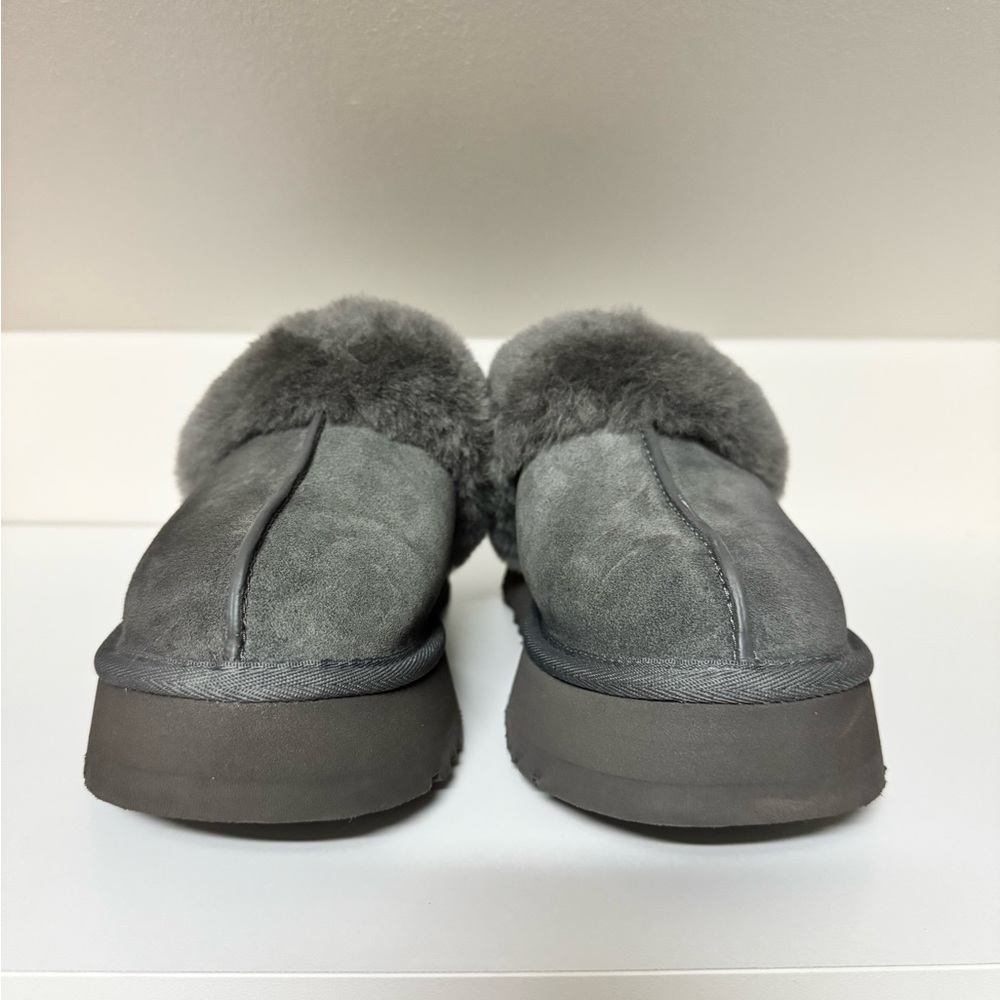 UGG Women's Gray Fur-Lined Slippers